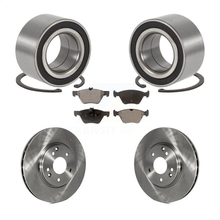 Front Wheel Bearing With Disc Brake Rotors And Ceramic Pads Kit For 2003 Mercedes-Benz E320 4Matic with Wagon KBB-100202 by Transit Auto