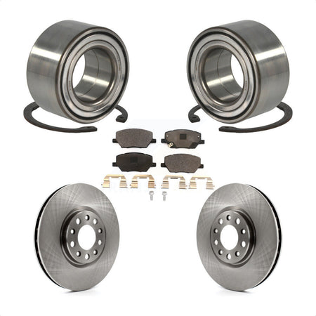 Front Wheel Bearing With Disc Brake Rotors And Ceramic Pads Kit For 2018-2019 Jeep Compass KBB-100233 by Transit Auto
