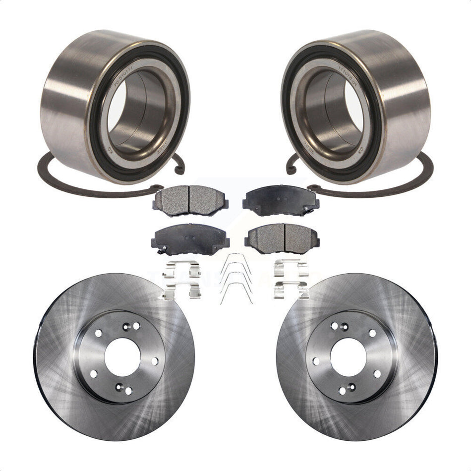 Front Wheel Bearing With Disc Brake Rotors And Ceramic Pads Kit For Honda Fit Acura ILX KBB-100299 by Transit Auto