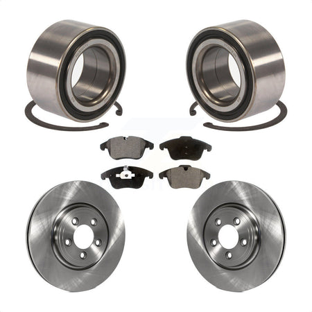Front Wheel Bearing With Disc Brake Rotors And Ceramic Pads Kit For 2015 Jaguar XF 2.0L KBB-100301 by Transit Auto