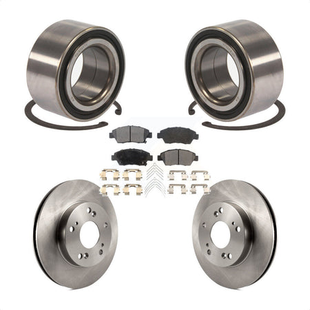 Front Wheel Bearing With Disc Brake Rotors And Ceramic Pads Kit For 2015 Acura ILX 1.5L KBB-100303 by Transit Auto