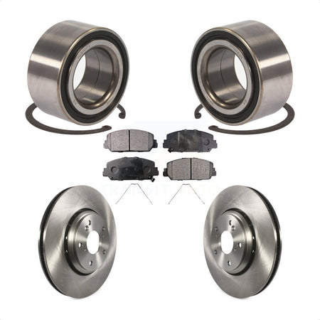 Front Wheel Bearing With Disc Brake Rotors And Ceramic Pads Kit For 2017-2018 Acura ILX KBB-100306 by Transit Auto