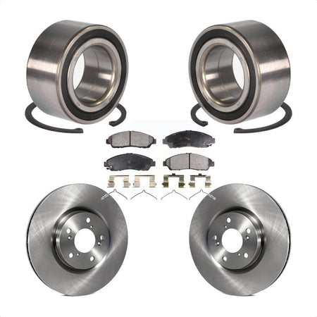 Front Wheel Bearing With Disc Brake Rotors And Ceramic Pads Kit For 2016-2017 Acura RLX Sport Hybrid SH-AWD KBB-100324 by Transit Auto