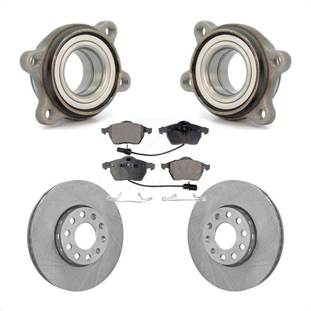 Front Hub Bearing Assembly With Disc Brake Rotors And Ceramic Pads Kit For Audi A4 Quattro A6 288mm Diameter Rotor KBB-100366 by Transit Auto