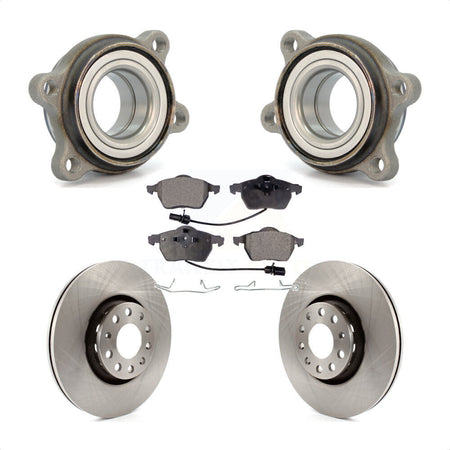 Front Hub Bearing Assembly With Disc Brake Rotors And Ceramic Pads Kit For Audi A4 Quattro A6 S4 S6 KBB-100369 by Transit Auto