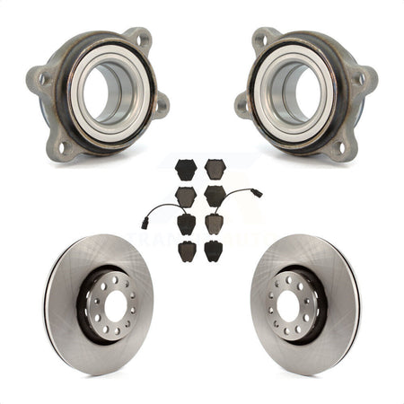 Front Hub Bearing Assembly With Disc Brake Rotors And Ceramic Pads Kit For 2000 Audi A8 Quattro 323mm Diameter Rotor KBB-100370 by Transit Auto