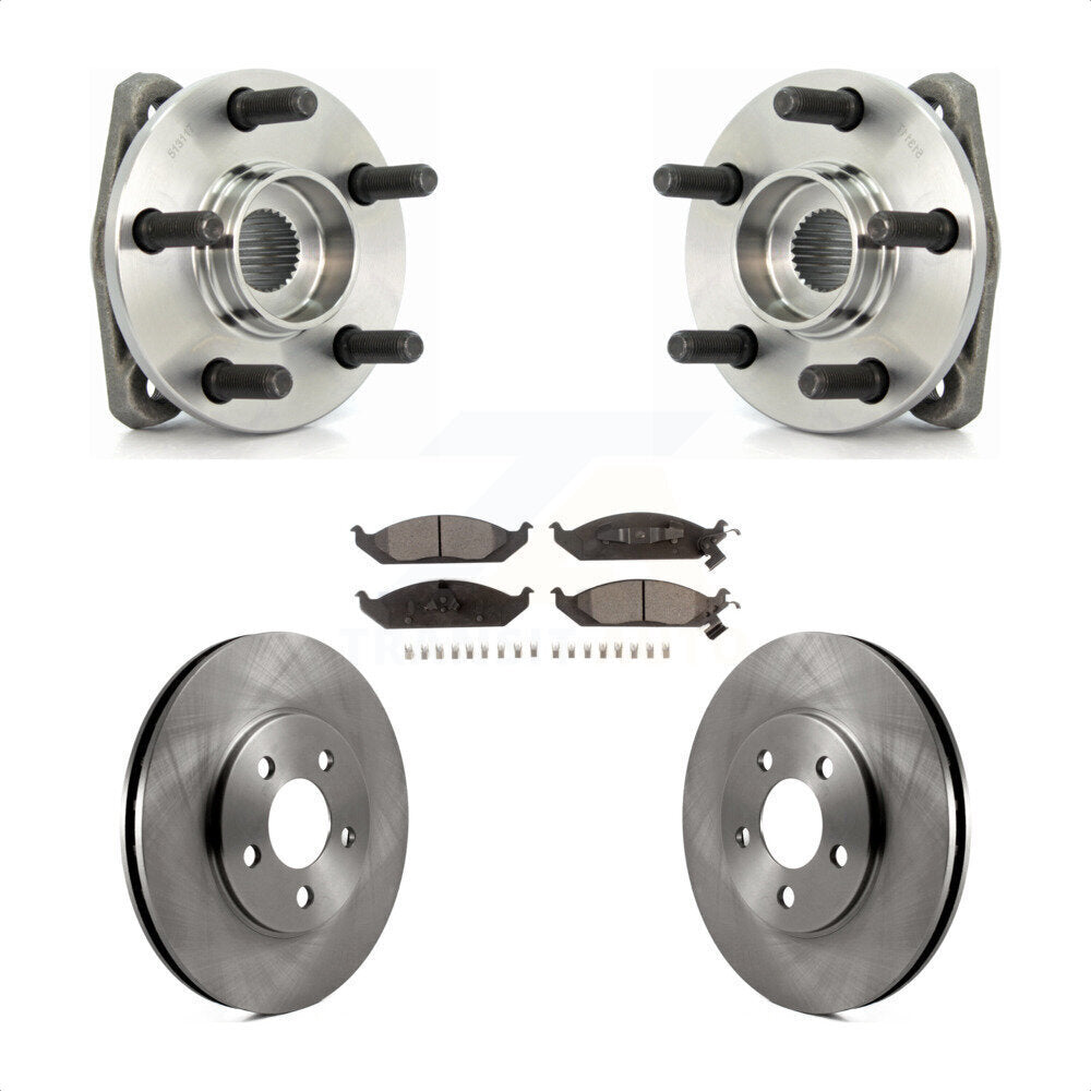Front Hub Bearing Assembly With Disc Brake Rotors And Ceramic Pads Kit For Chrysler Sebring Dodge Stratus Cirrus Plymouth Breeze KBB-100411 by Transit Auto