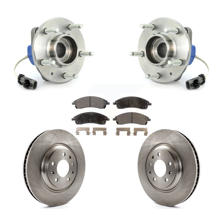 Front Hub Bearing Assembly With Disc Brake Rotors And Ceramic Pads Kit For Cadillac STS AWD KBB-100544 by Transit Auto