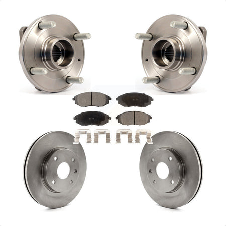 Front Hub Bearing Assembly With Disc Brake Rotors And Ceramic Pads Kit For 2004-2005 Suzuki Verona Chevrolet Epica Non-ABS KBB-100548 by Transit Auto