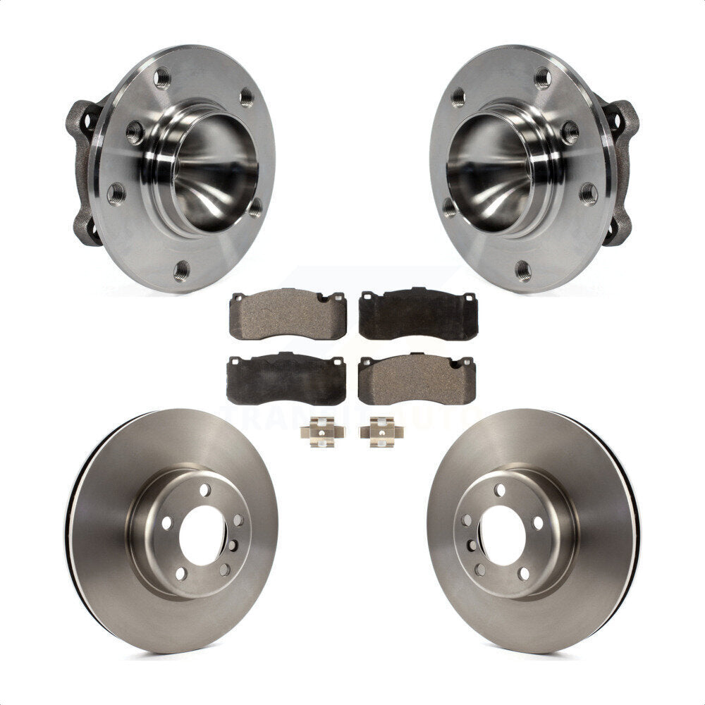 Front Hub Bearing Assembly With Disc Brake Rotors And Ceramic Pads Kit For 2013 BMW 328i 3.0L 340mm Diameter Rotor KBB-100570 by Transit Auto