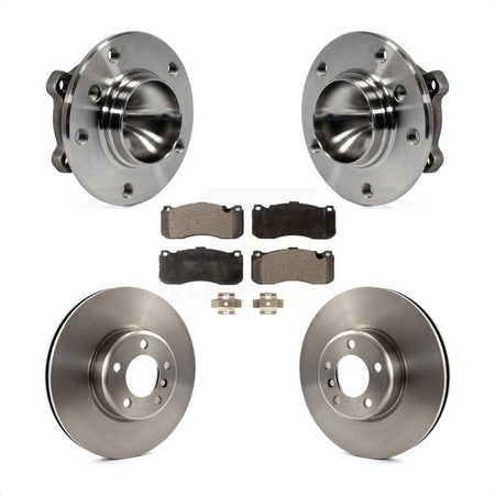 Front Hub Bearing Assembly With Disc Brake Rotors And Ceramic Pads Kit For 2013 BMW 328i 3.0L 340mm Diameter Rotor KBB-100570 by Transit Auto