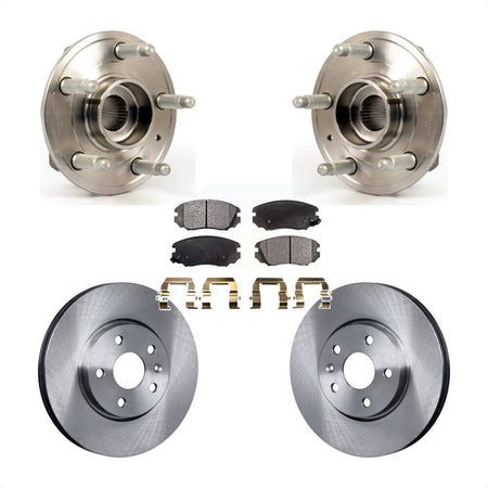 Front Hub Bearing Assembly With Disc Brake Rotors And Ceramic Pads Kit For 2018-2019 Chevrolet Impala KBB-100627 by Transit Auto