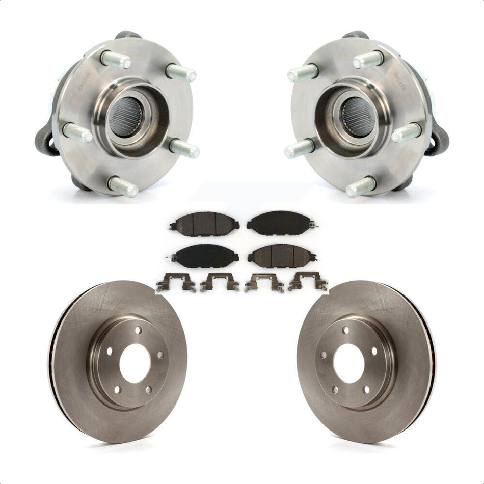 Front Hub Bearing Assembly With Disc Brake Rotors And Ceramic Pads Kit For 2016 Nissan Pathfinder From 11 15 KBB-100649 by Transit Auto