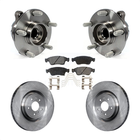 Front Hub Bearing Assembly With Disc Brake Rotors And Ceramic Pads Kit For 2014 INFINITI Q60 Sport with RWD Without Package KBB-100709 by Transit Auto