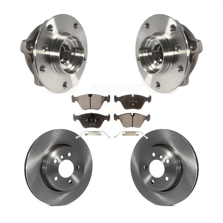 Front Hub Bearing Assembly With Disc Brake Rotors And Ceramic Pads Kit For 2010 BMW X3 KBB-100760 by Transit Auto