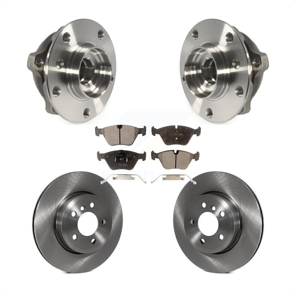 Front Hub Bearing Assembly With Disc Brake Rotors And Ceramic Pads Kit For 2010 BMW X3 KBB-100760 by Transit Auto