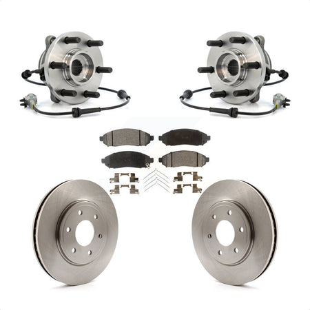 Front Hub Bearing Assembly With Disc Brake Rotors And Ceramic Pads Kit For Nissan Frontier 4WD with 2.5L KBB-100836 by Transit Auto