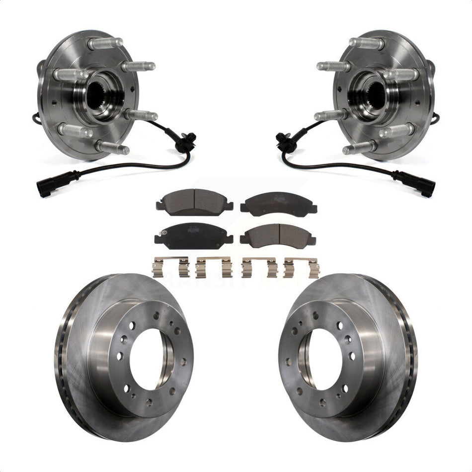 Front Hub Bearing Assembly With Disc Brake Rotors And Ceramic Pads Kit For Chevrolet Suburban 4WD KBB-100934 by Transit Auto