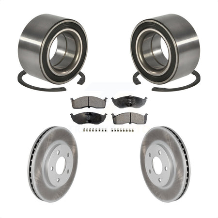 Front Wheel Bearing With Coated Disc Brake Rotors And Ceramic Pads Kit For Dodge Neon Chrysler SX 2.0 KBB-102148 by Transit Auto