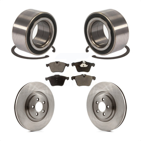 Front Wheel Bearing With Disc Brake Rotors And Semi-Metallic Pads Kit For 2015-2015 Jaguar XF XK KBB-102439 by Transit Auto