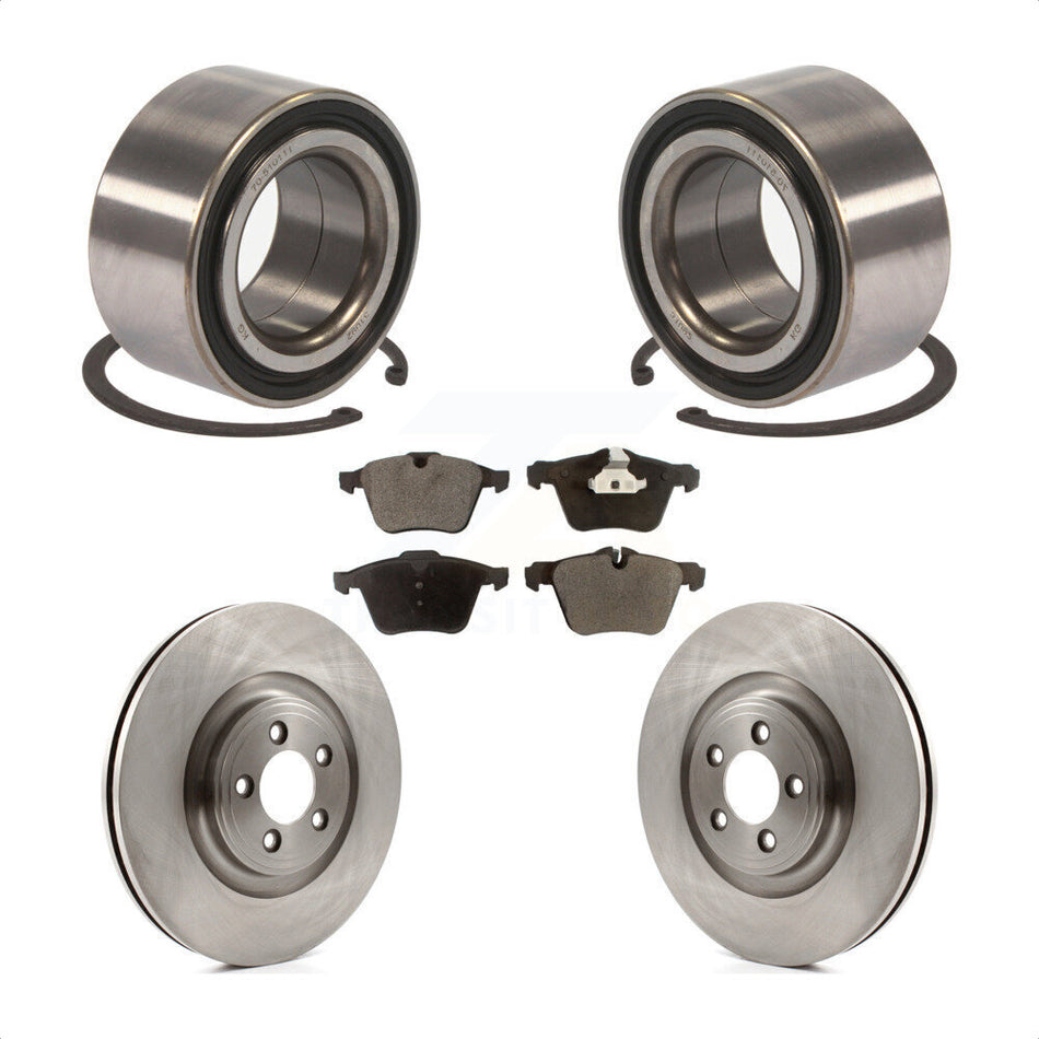 Front Wheel Bearing With Disc Brake Rotors And Semi-Metallic Pads Kit For 2015-2015 Jaguar XF XK KBB-102439 by Transit Auto