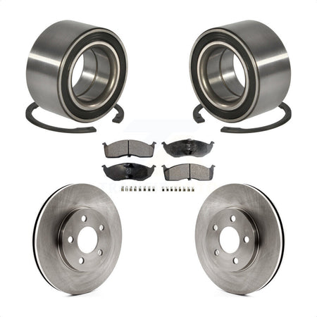 Front Wheel Bearing With Disc Brake Rotors And Semi-Metallic Pads Kit For Dodge Neon Chrysler SX 2.0 KBB-102477 by Transit Auto