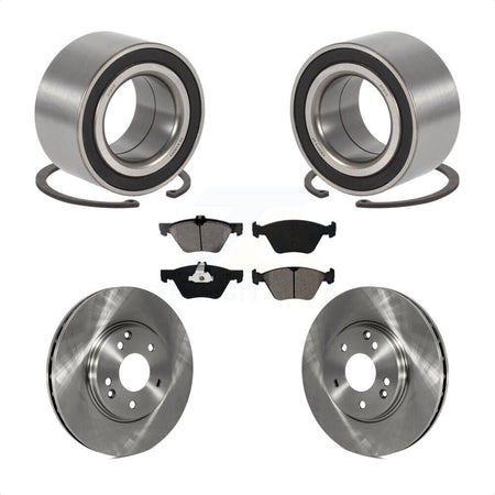 Front Wheel Bearing With Disc Brake Rotors And Semi-Metallic Pads Kit For 2003 Mercedes-Benz E320 4Matic with Wagon KBB-102702 by Transit Auto