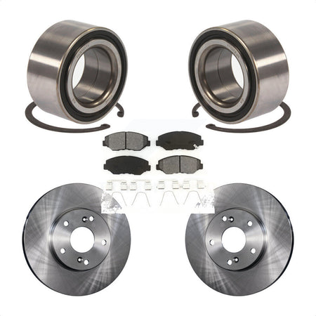 Front Wheel Bearing With Disc Brake Rotors And Semi-Metallic Pads Kit For Honda Fit Acura ILX KBB-102791 by Transit Auto