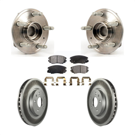 Front Hub Bearing Assembly With Coated Disc Brake Rotors And Ceramic Pads Kit For 2018-2019 Chevrolet Impala KBB-104620 by Transit Auto