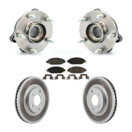 Front Hub Bearing Assembly With Coated Disc Brake Rotors And Ceramic Pads Kit For 2016 Nissan Pathfinder From 11 15 KBB-104639 by Transit Auto