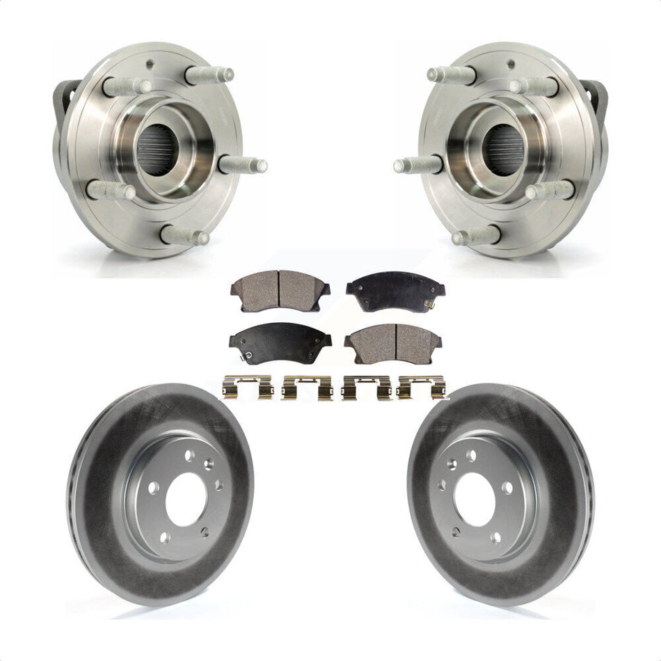 Front Hub Bearing Assembly With Coated Disc Brake Rotors And Ceramic Pads Kit For Chevrolet Cruze Buick Verano Volt Orlando KBB-104672 by Transit Auto