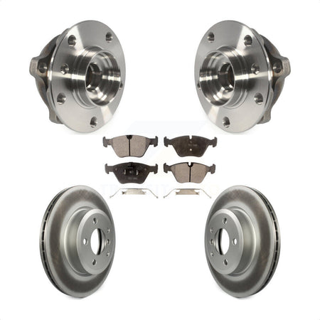 Front Hub Bearing Assembly With Coated Disc Brake Rotors And Ceramic Pads Kit For 2010 BMW X3 KBB-104748 by Transit Auto