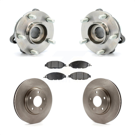Front Hub Bearing Assembly With Disc Brake Rotors And Semi-Metallic Pads Kit For 2016 Nissan Pathfinder From 11 15 KBB-105173 by Transit Auto