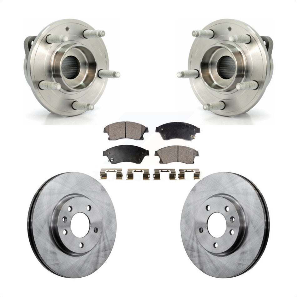 Front Hub Bearing Assembly With Disc Brake Rotors And Semi-Metallic Pads Kit For Chevrolet Cruze Buick Verano Volt Orlando KBB-105206 by Transit Auto