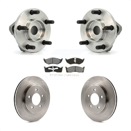 Front Hub Bearing Assembly With Disc Brake Rotors And Semi-Metallic Pads Kit For Dodge Grand Caravan Chrysler Town & Country Plymouth Voyager Prowler KBB-105535 by Transit Auto