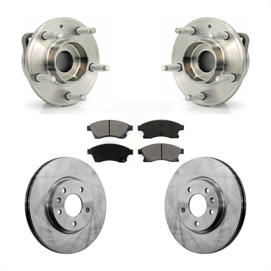 Front Hub Bearing Assembly With Disc Brake Rotors And Semi-Metallic Pads Kit For Chevrolet Cruze Buick Verano Volt Orlando KBB-105784 by Transit Auto