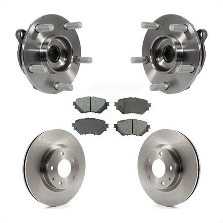 Front Hub Bearing Assembly With Disc Brake Rotors And Semi-Metallic Pads Kit For Mazda 3 Sport Vehicles Manufactured In Mexico 2.5L KBB-105832 by Transit Auto