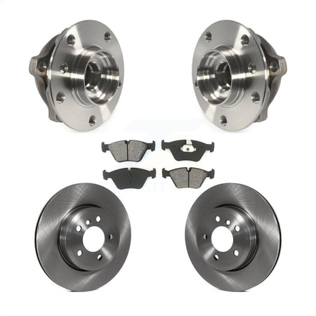 Front Hub Bearing Assembly With Disc Brake Rotors And Semi-Metallic Pads Kit For 2010 BMW X3 KBB-105854 by Transit Auto
