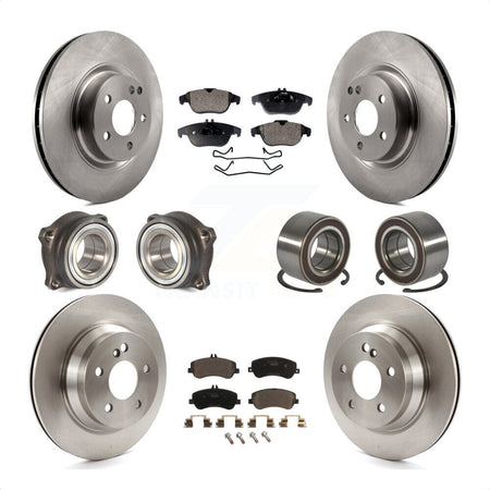 Front Rear Wheel Hub Bearings Assembly Disc Brake Rotors And Ceramic Pads Kit (10Pc) For Mercedes-Benz GLK350 GLK250 KBB-107135 by Transit Auto