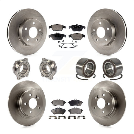 Front Rear Wheel Hub Bearings Assembly Disc Brake Rotors And Ceramic Pads Kit (10Pc) For Mercedes-Benz C300 KBB-107140 by Transit Auto