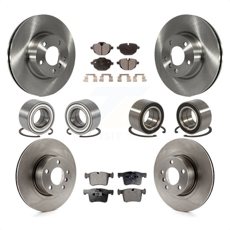 Front Rear Wheel Bearings Disc Brake Rotors And Ceramic Pads Kit (10Pc) For BMW X3 KBB-107286 by Transit Auto