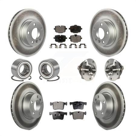 Front Rear Wheel Hub Bearings Assembly Coated Disc Brake Rotors And Ceramic Pads Shoes Kit (10Pc) For 2012 BMW X3 From 10 11 KBB-112938 by Transit Auto