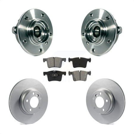 Front Hub Bearing Assembly Coated Disc Brake Rotors And Semi-Metallic Pads Kit For BMW 328i xDrive 428i Gran Coupe 228i Without Blue Painted Calipers With M Sport Package KBB-113874 by Transit Auto