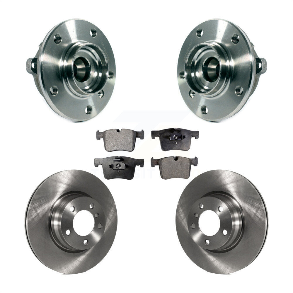 Front Hub Bearing Assembly With Disc Brake Rotors And Semi-Metallic Pads Kit For BMW 328i xDrive 428i Gran Coupe 228i Without Blue Painted Calipers M Sport Package KBB-114054 by Transit Auto