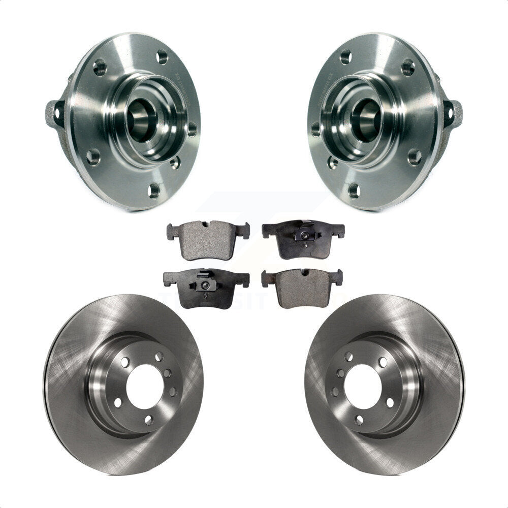 Front Hub Bearing Assembly With Disc Brake Rotors And Ceramic Pads Kit For BMW 328i xDrive 428i Gran Coupe 228i Without Blue Painted Calipers M Sport Package KBB-114133 by Transit Auto