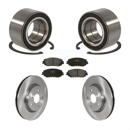 Front Wheel Bearing With Disc Brake Rotors And Semi-Metallic Pads Kit For 2018 Toyota Camry KBB-114372 by Transit Auto