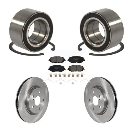 Front Wheel Bearing With Disc Brake Rotors And Ceramic Pads Kit For 2018 Toyota Camry KBB-115046 by Transit Auto