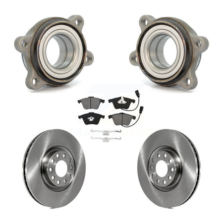 Front Hub Bearing Assembly With Disc Brake Rotors And Semi-Metallic Pads Kit For Audi A4 Quattro KBB-115311 by Transit Auto