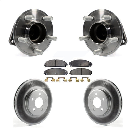 Front Hub Bearing Assembly With Coated Disc Brake Rotors And Semi-Metallic Pads Kit For Dodge Charger Chrysler 300 Challenger KBB-116668 by Transit Auto