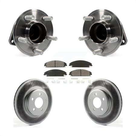 Front Hub Bearing Assembly With Coated Disc Brake Rotors And Semi-Metallic Pads Kit For Dodge Charger Chrysler 300 Challenger KBB-116676 by Transit Auto